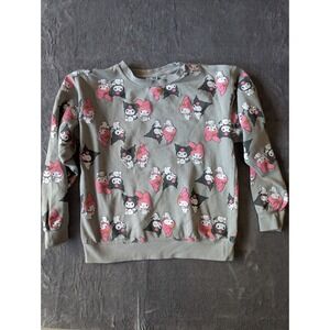 Sanrio My Melody Kuromi Sweatshirt Grey All Over Print XS SIL-34705 Bioworld